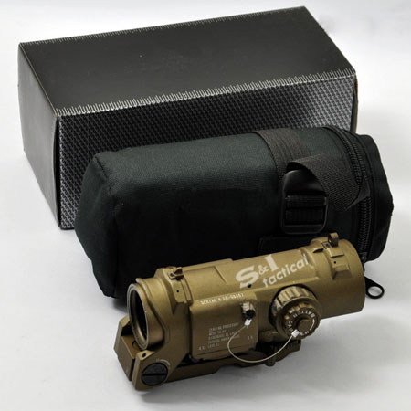 Spector DR 4x Illuminated Mil-Dot Scope Tan
